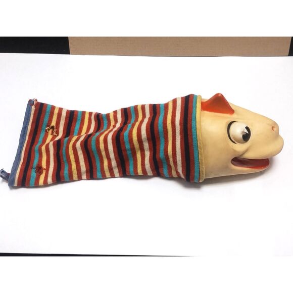 Vtg Bill Baird Hand Puppet Dragon Dinosaur Sock Puppet Ideal Toys 1950s 1960s - Picture 6 of 16